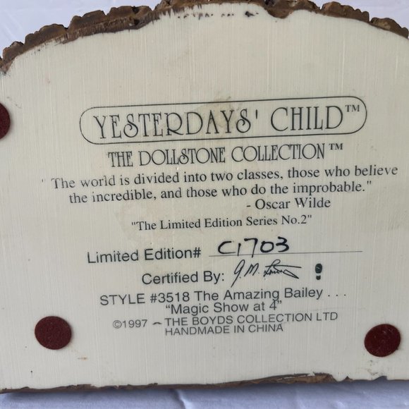 Lot of 4 Yesterday's Child Figurines Dollstone Boyds Collection - Picture 4 of 16